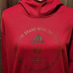Adidas Men's Team Issue Badge of Sport Hooded Sweatshirt | Red | XL